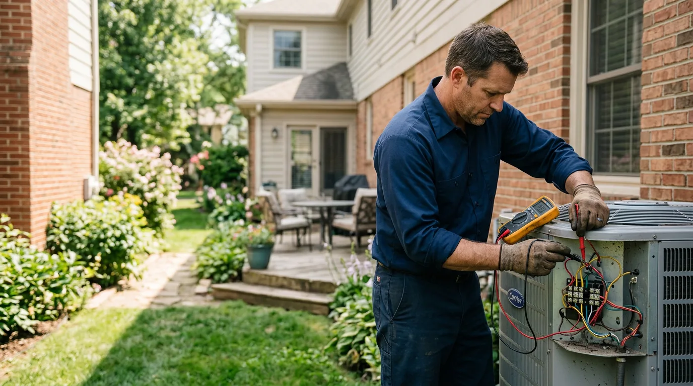 HVAC technician working near Pembroke, VA